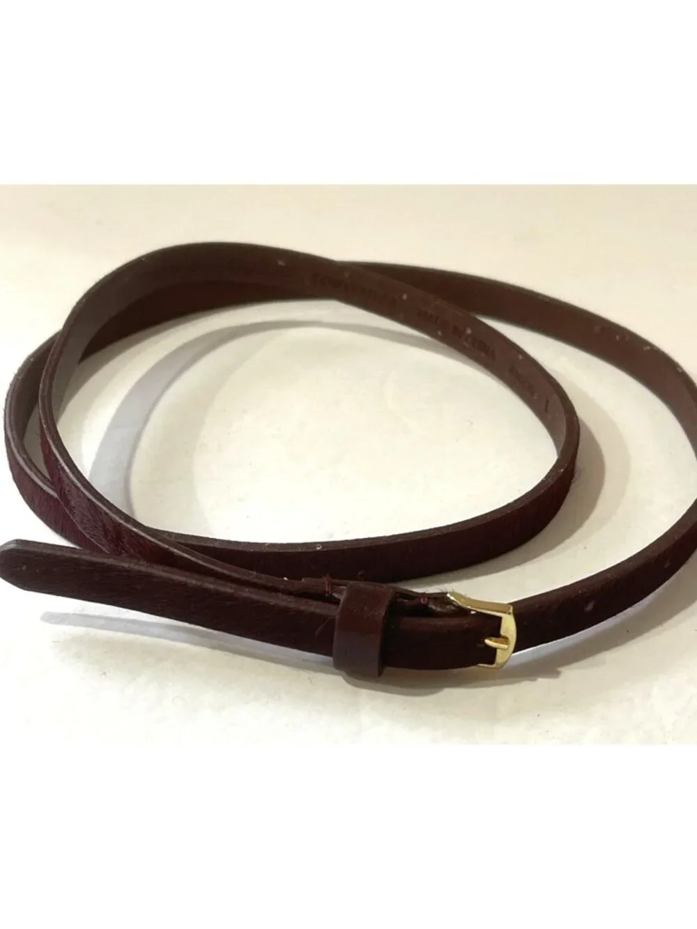 Banana Republic Slim Burgundy Red Leather Belt Size L